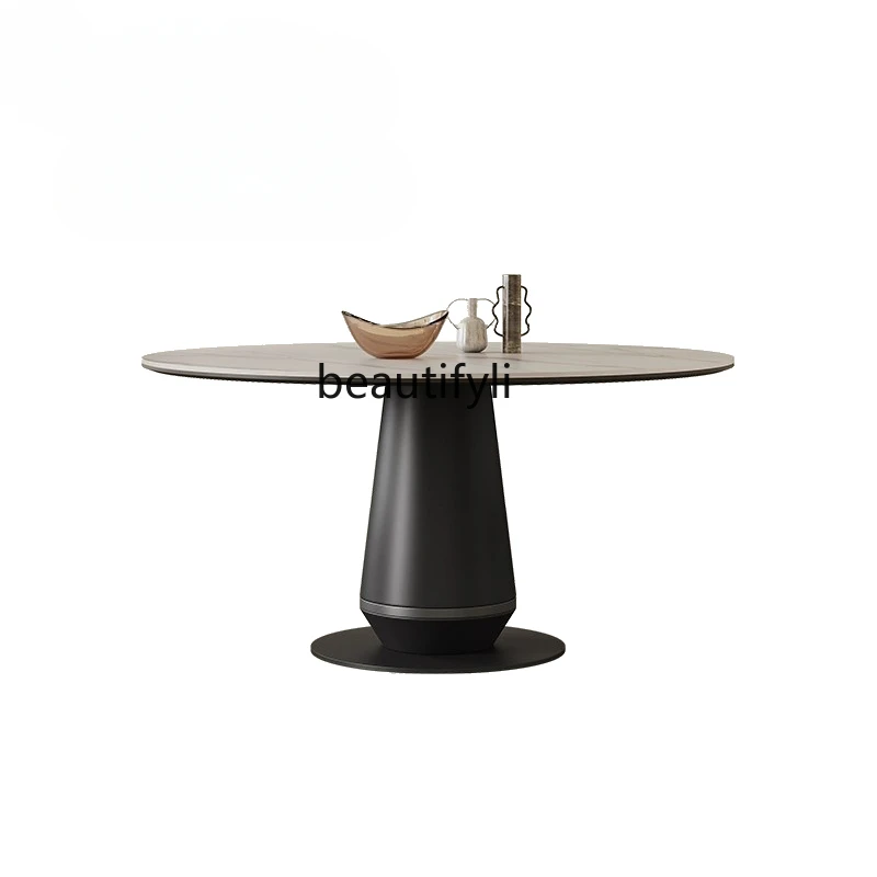 Light Luxury Stone Plate Dining Table Home High-End Conference Table Italian Minimalist Black Matte round Table with Turntable
Light Luxury Stone Plate Dining Table Home High-End Conference Table Italian Minimalist Black Matte round Table with Turntable