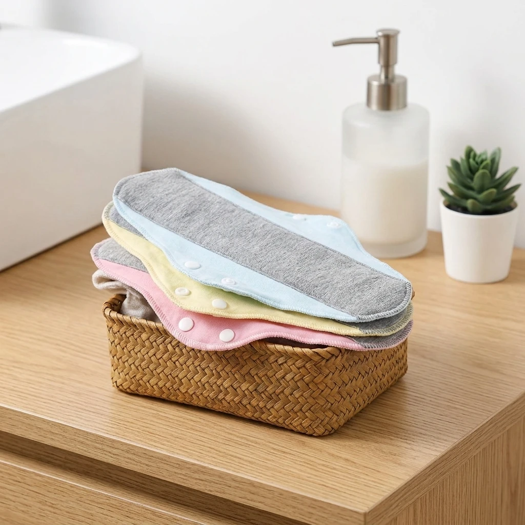 Sustainable Women Menstrual Pads, Washable Reusable Cotton Sanitary Napkins Leakproof & Eco Friendly BHL1513
Sustainable Women Menstrual Pads, Washable Reusable Cotton Sanitary Napkins Leakproof & Eco Friendly BHL1513