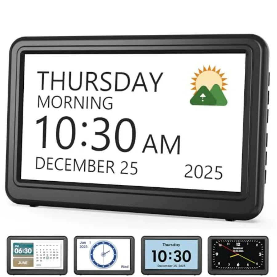 Clock with Day and Date for Elderly, 7" Large Display Digital Calendar Day Clock with 20 Custom Alarms and Medicine Reminders,
Clock with Day and Date for Elderly, 7" Large Display Digital Calendar Day Clock with 20 Custom Alarms and Medicine Reminders,