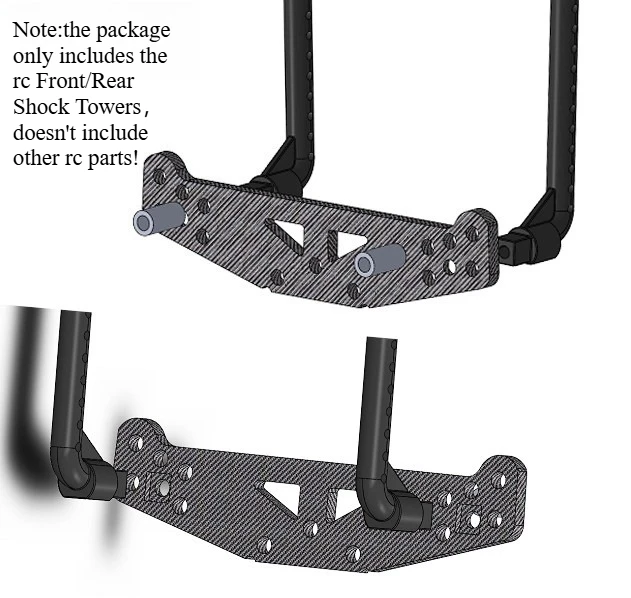 2 PCS Carbon Fiber Front/Rear Shock Towers for Tamiya TT01 Type-E/TT-01E Upgrade
2 PCS Carbon Fiber Front/Rear Shock Towers for Tamiya TT01 Type-E/TT-01E Upgrade