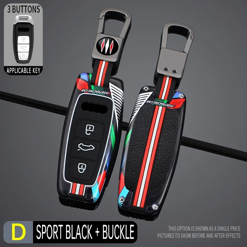 Racing Style Metal For Audi Q8 RSQ8 A6 C8 S6 RS6 A7 S7 RS7 A3 8Y A8 D5 4N RS E-tron GT Q4 Q7 4M Car Remote Key Case Cover Shell
Racing Style Metal For Audi Q8 RSQ8 A6 C8 S6 RS6 A7 S7 RS7 A3 8Y A8 D5 4N RS E-tron GT Q4 Q7 4M Car Remote Key Case Cover Shell