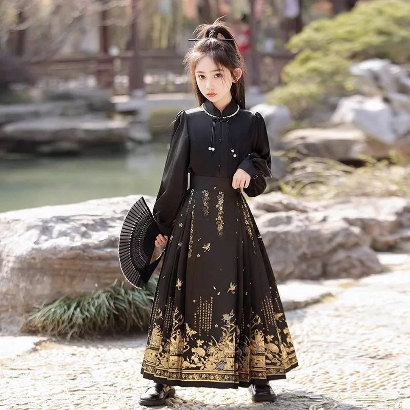 Horse Face Skirt Girls Suit Swordswoman Hanfu Traditional Tang Dynasty Children Hanfu Cosplay Dress Vintage Ethnic Style Clothes
Horse Face Skirt Girls Suit Swordswoman Hanfu Traditional Tang Dynasty Children Hanfu Cosplay Dress Vintage Ethnic Style Clothes