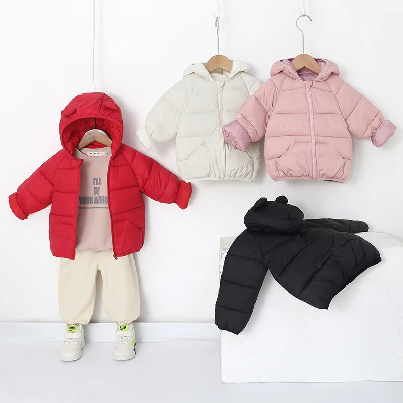 Winter Warm Padded Jacket Coats for Baby Kids Boys Girls Autumn Children Bear Ears Parkas with Pocket Insulated Outerwear
Winter Warm Padded Jacket Coats for Baby Kids Boys Girls Autumn Children Bear Ears Parkas with Pocket Insulated Outerwear
