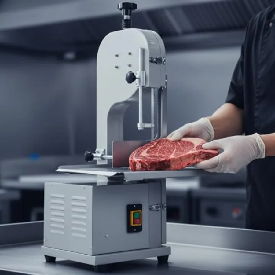 Meat Bandsaw Machine Commercial 2000W Electric Bone Saw with 8 Blades Stainless Steel Meat Bone Cutter 0.047.8 in Cutting Thick
Meat Bandsaw Machine Commercial 2000W Electric Bone Saw with 8 Blades Stainless Steel Meat Bone Cutter 0.047.8 in Cutting Thick