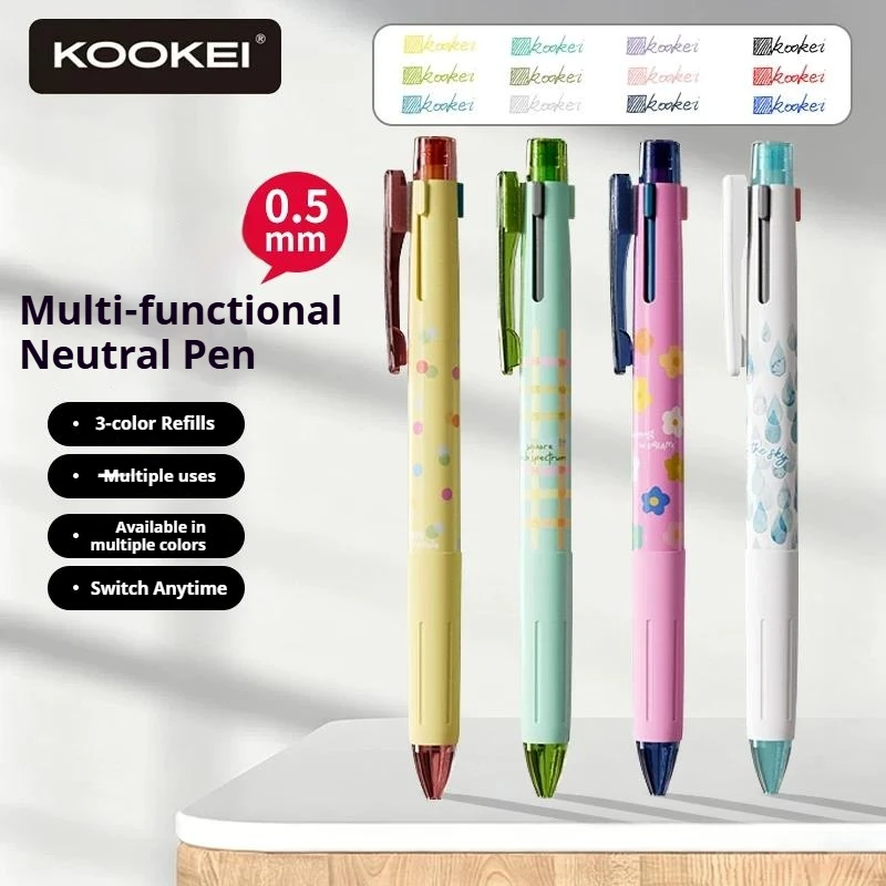 Kookei 3-Color Multi-Function Gel Pen,0.5mm Quick-Dry Smooth Writing Ballpoint Pen,High Aesthetic For Creative Journaling&Office
Kookei 3-Color Multi-Function Gel Pen,0.5mm Quick-Dry Smooth Writing Ballpoint Pen,High Aesthetic For Creative Journaling&Office