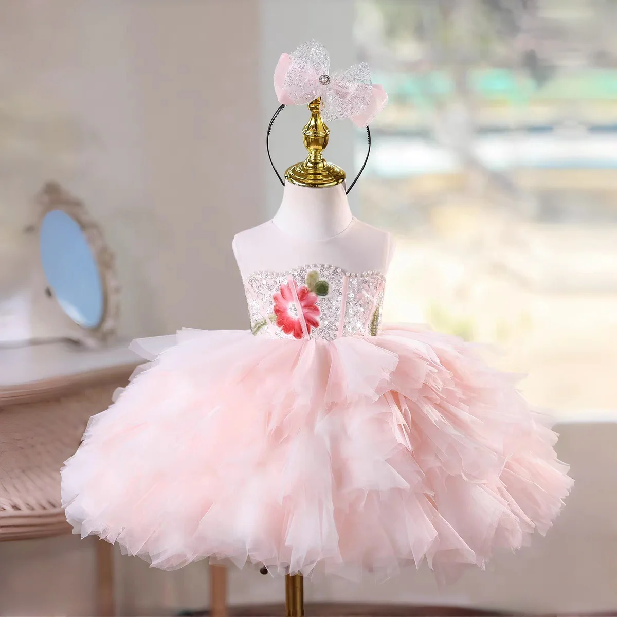 Dreamy Vow D253 Girls Pink Princess Tutu Dress Kids Party Wedding Birthday Gown Children Sequin Beaded Ball Dress With Headband
Dreamy Vow D253 Girls Pink Princess Tutu Dress Kids Party Wedding Birthday Gown Children Sequin Beaded Ball Dress With Headband