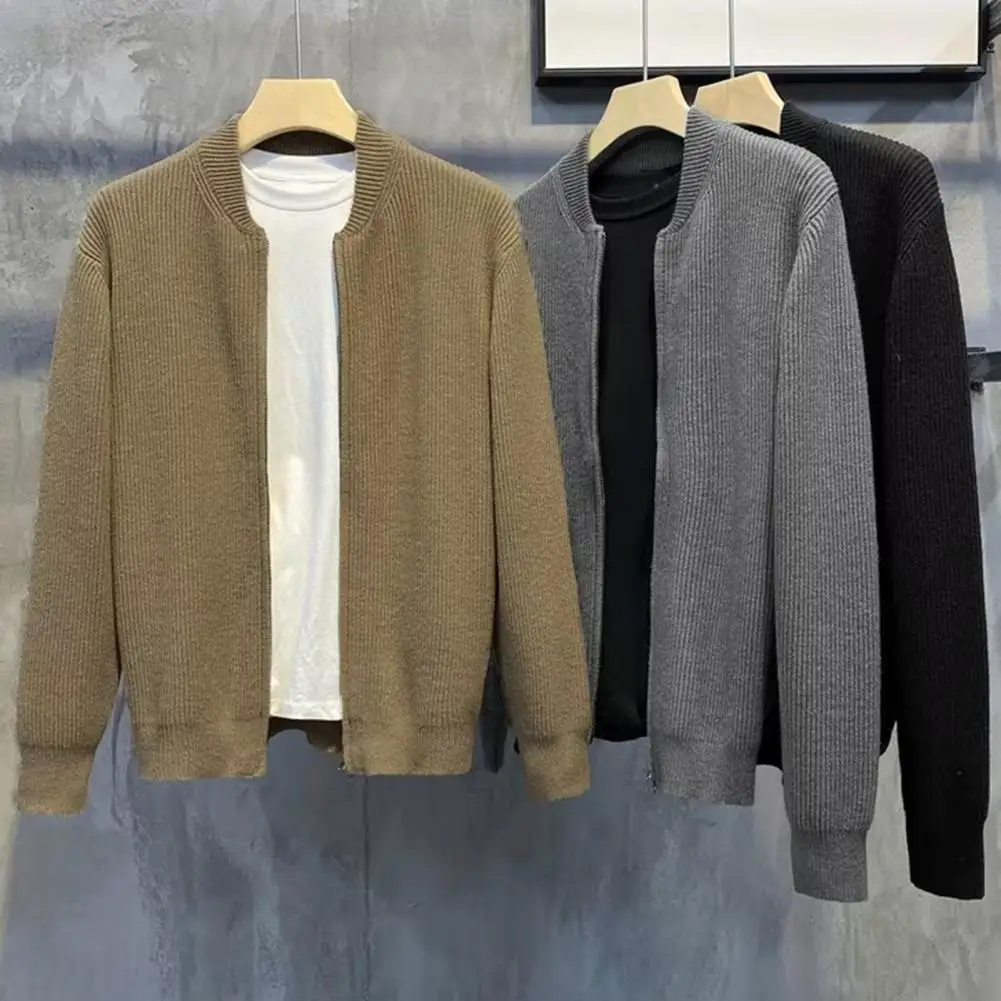 Men Knitted Sweater Men Cardigan Men's Zipper Closure Knit Sweater Coat with Elastic Long Sleeves Casual Cardigan for Daily Wear
Men Knitted Sweater Men Cardigan Men's Zipper Closure Knit Sweater Coat with Elastic Long Sleeves Casual Cardigan for Daily Wear