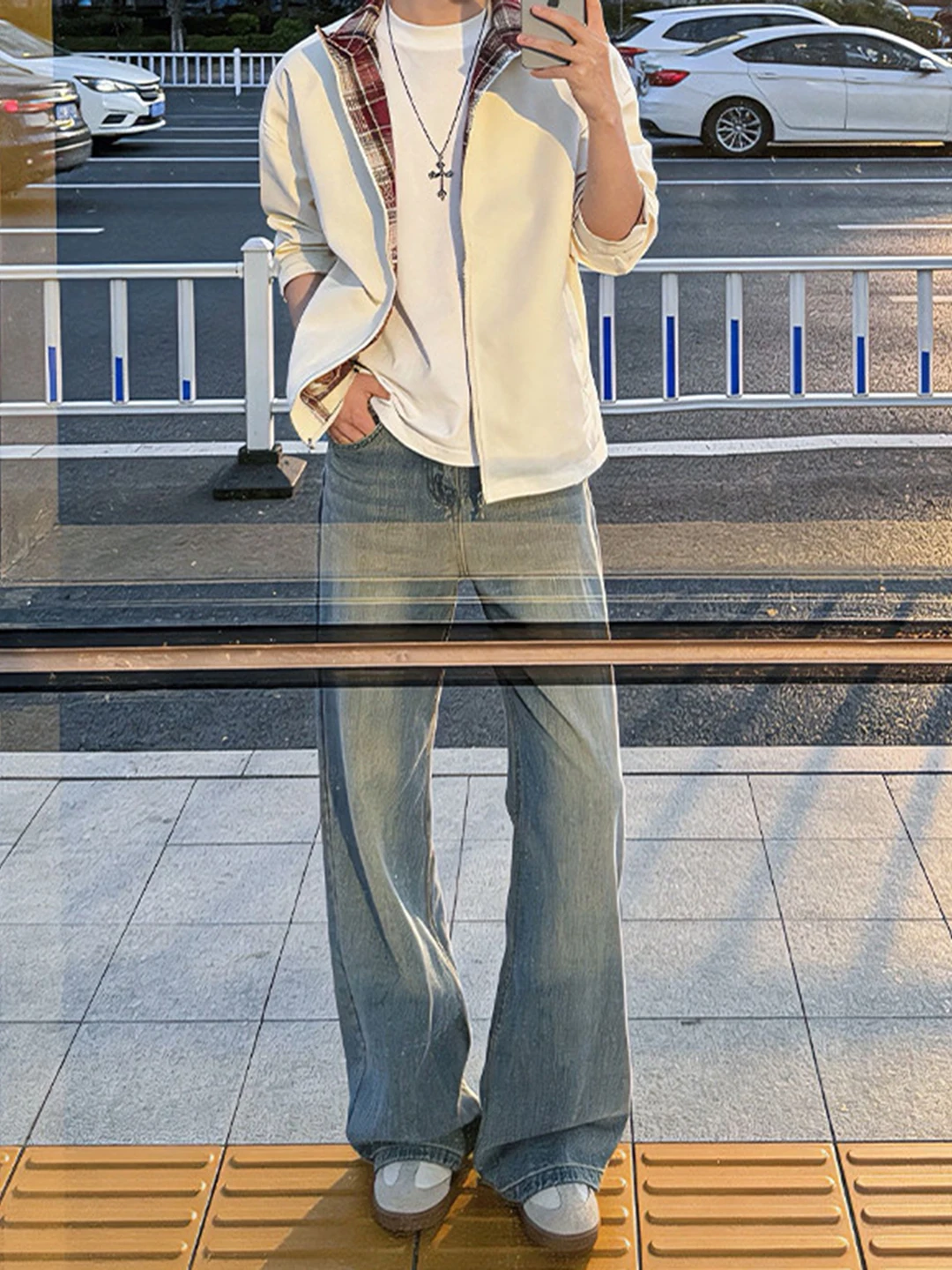 Cleanfit Vintage Blue Men's Straight Leg Jeans High Waist Rise Taller Appearances Spring American High Street Sle Jeans
Cleanfit Vintage Blue Men's Straight Leg Jeans High Waist Rise Taller Appearances Spring American High Street Sle Jeans