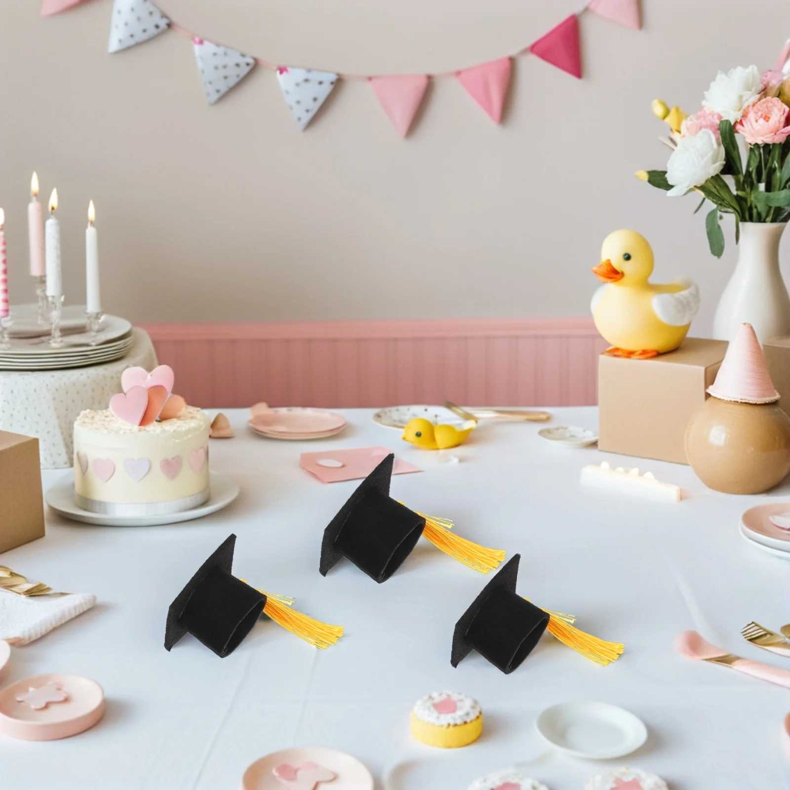 12pcs Mini Graduation Caps Yellow Tassels Cake Cupcake Decorations Grad Party Dessert Toppers Safe Materials Lightweight
12pcs Mini Graduation Caps Yellow Tassels Cake Cupcake Decorations Grad Party Dessert Toppers Safe Materials Lightweight