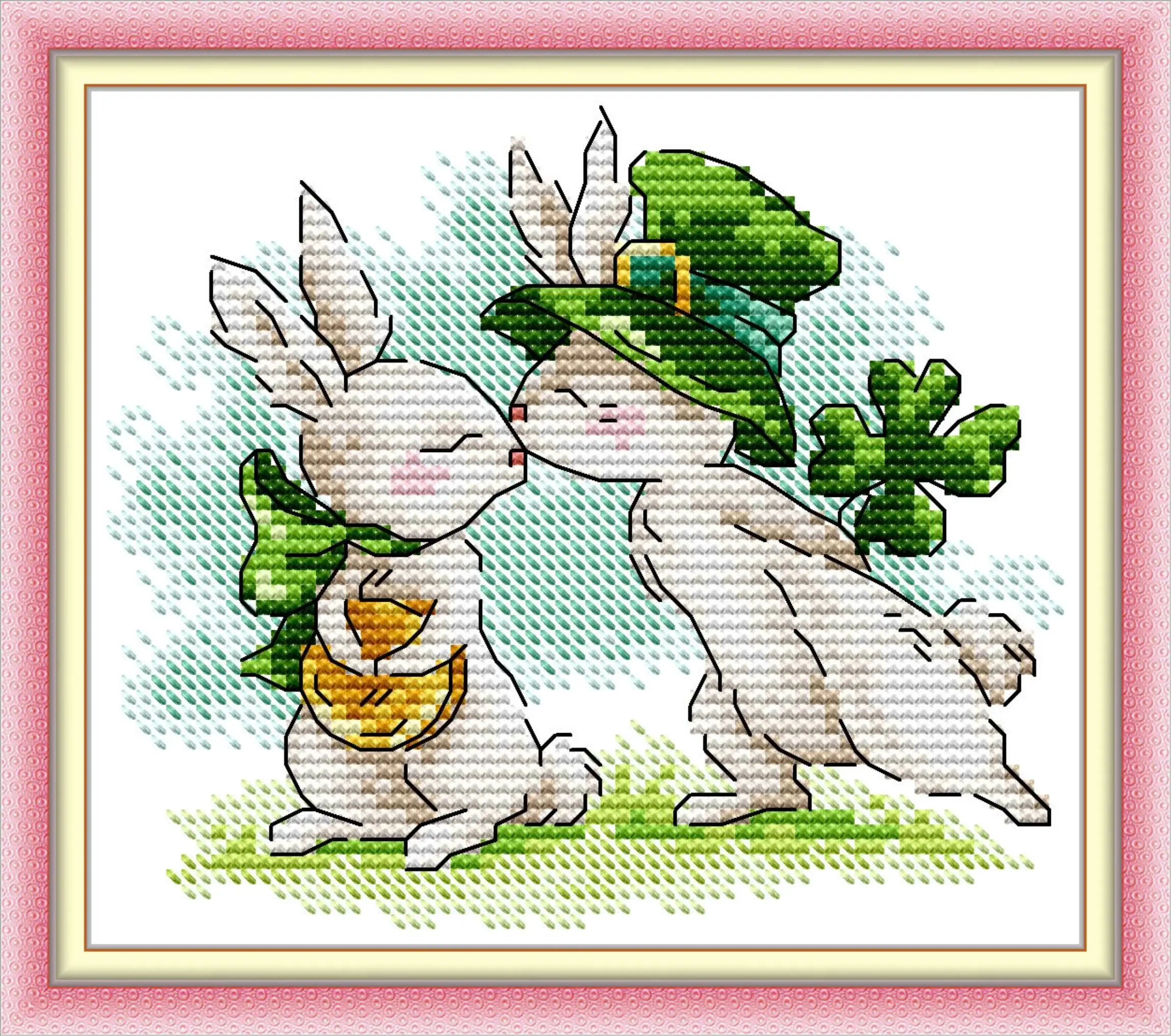 Maydear Full Cross Stitch Kit, 11CT/14CT/16CT/9CT Aida Fabric,DMC Threads Sewing Pattern Embroidery Set-Bunny's Luck
Maydear Full Cross Stitch Kit, 11CT/14CT/16CT/9CT Aida Fabric,DMC Threads Sewing Pattern Embroidery Set-Bunny's Luck