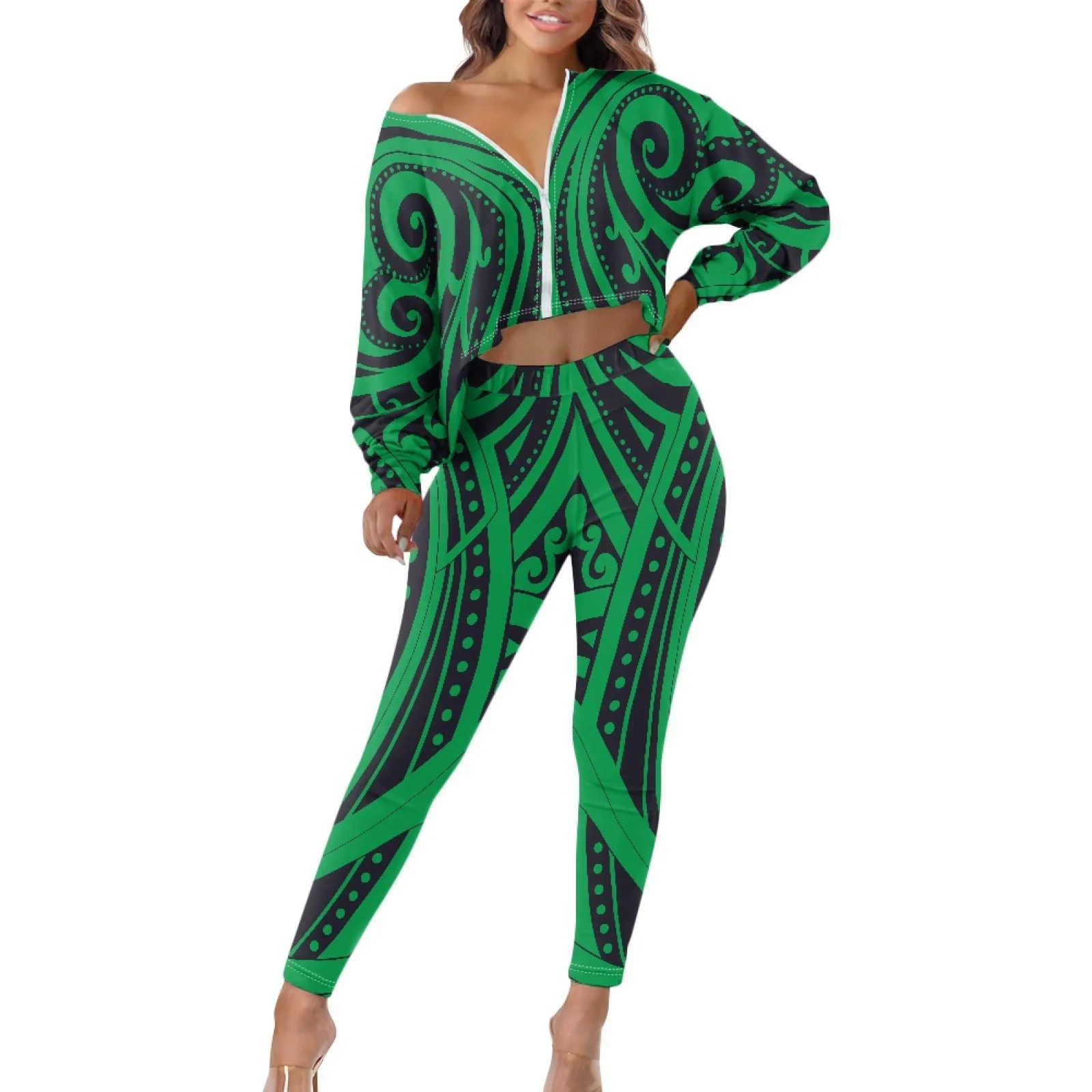 2 Piece Set Zip TopTracksuit Polynesian Tribal Tongan Totem Prints Long Sleeve Casual Tracksuit Suit Set Office Suite Clothing
2 Piece Set Zip TopTracksuit Polynesian Tribal Tongan Totem Prints Long Sleeve Casual Tracksuit Suit Set Office Suite Clothing