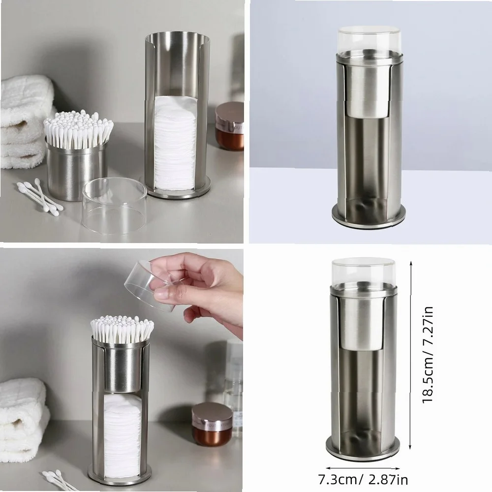 Stainless Steel Cotton Swabs Storage Box – Desktop Organizer Container for Makeup Accessories & Pads
Stainless Steel Cotton Swabs Storage Box – Desktop Organizer Container for Makeup Accessories & Pads