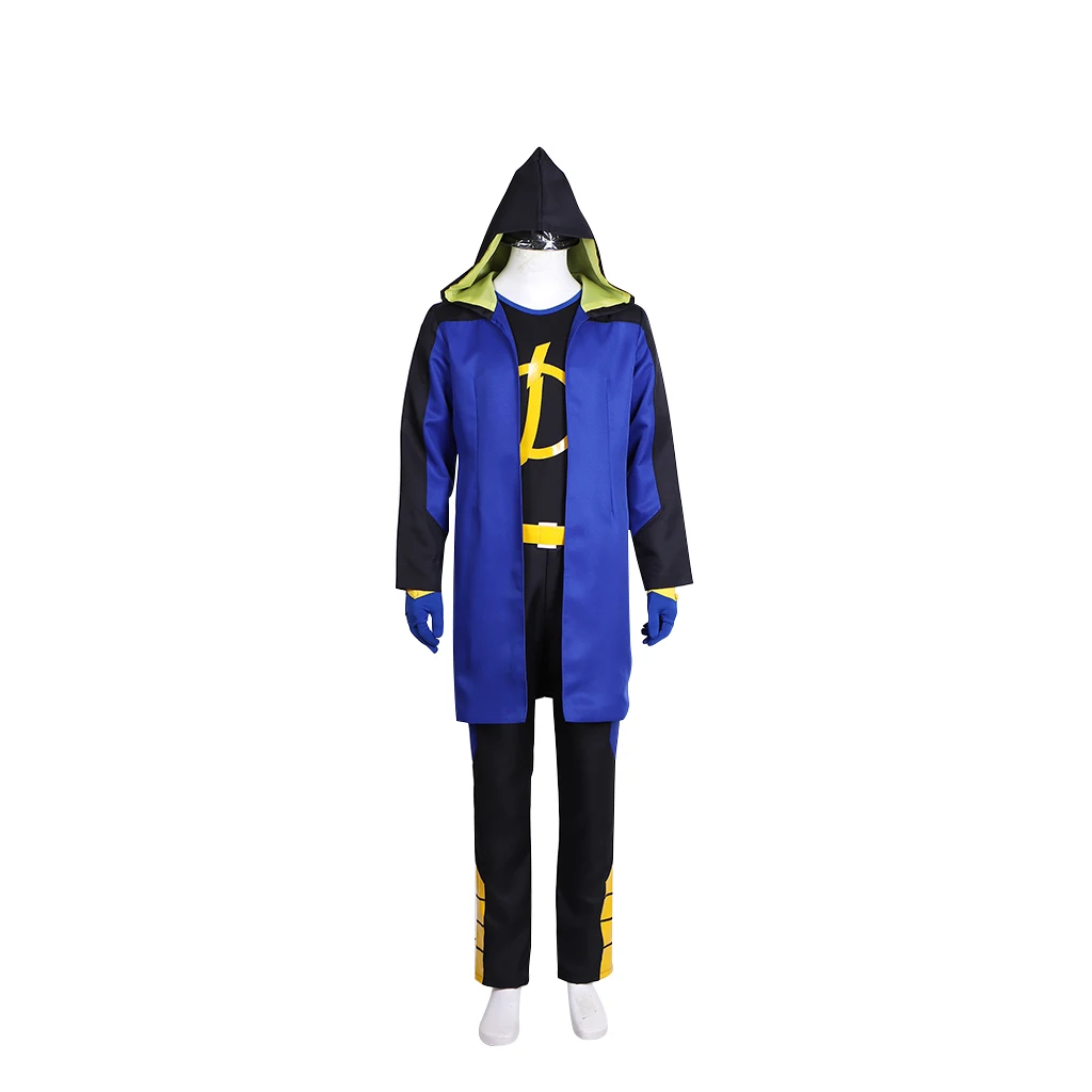Static Shock Cosplay Costume Superhero Uniform Blue Hooded Long Coat with Pants Gloves Full Set Adult Men Halloween Party Outfit
Static Shock Cosplay Costume Superhero Uniform Blue Hooded Long Coat with Pants Gloves Full Set Adult Men Halloween Party Outfit