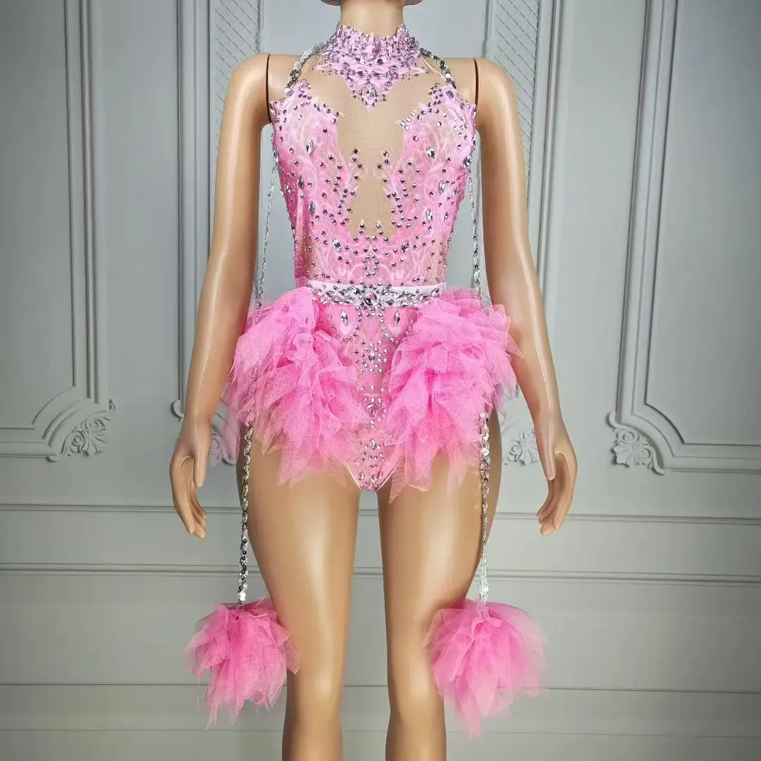 Women Elastic Sleeveless Sexy Festival Exotic Bodysuits Vegas Showgirl Costumes Sparkly Birthday Outfits
Women Elastic Sleeveless Sexy Festival Exotic Bodysuits Vegas Showgirl Costumes Sparkly Birthday Outfits