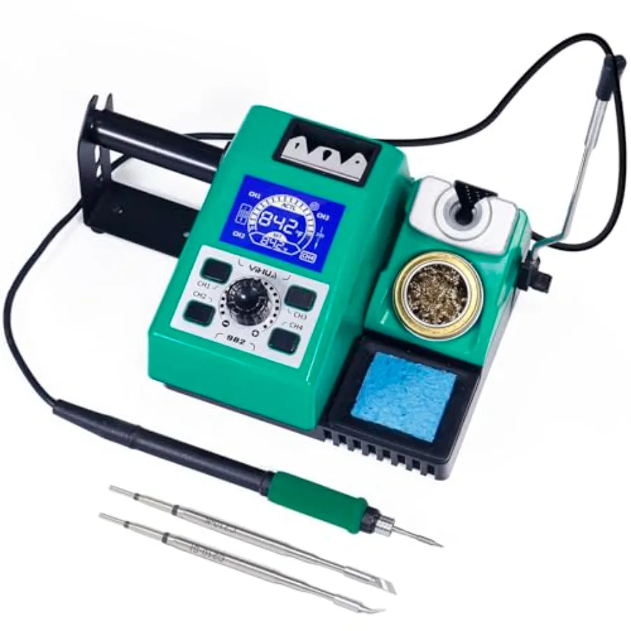 982 Precision Soldering Iron Station Kit with Digital LCD Display, 210 Soldering Tip Cartridge Compatible, Solder Wire Dispense
982 Precision Soldering Iron Station Kit with Digital LCD Display, 210 Soldering Tip Cartridge Compatible, Solder Wire Dispense