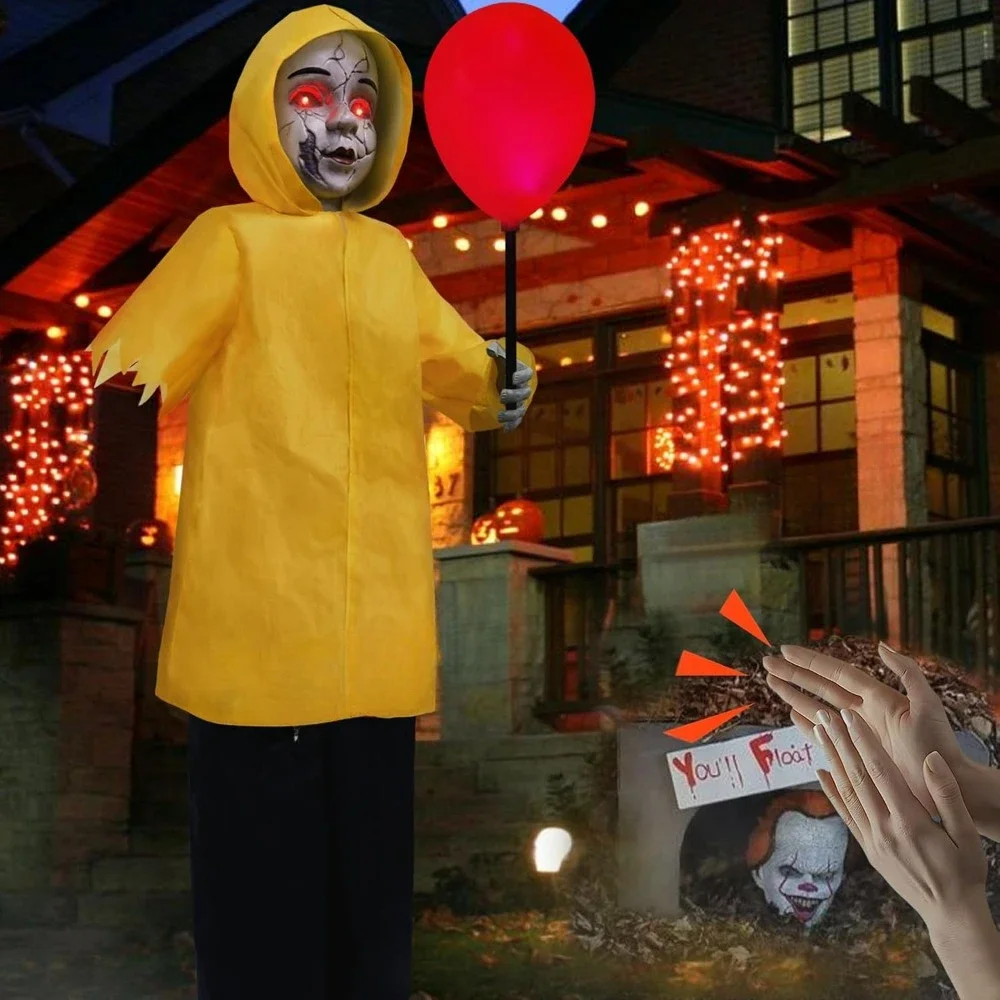 Outdoor Scary Decorations with Glowing Balloon, Halloween Decorations, Prop, Sound-Activated Sensor, Scary Decor, 4 Ft
Outdoor Scary Decorations with Glowing Balloon, Halloween Decorations, Prop, Sound-Activated Sensor, Scary Decor, 4 Ft