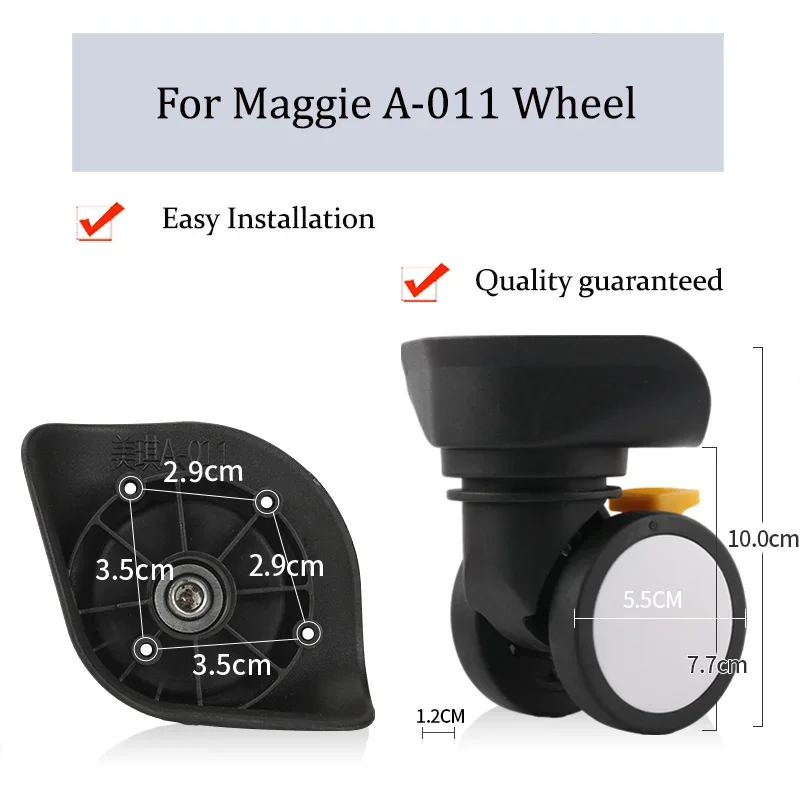 Suitable For Maggie A-011 Universal Wheel Trolley Case Wheel Replacement Luggage Pulley Sliding Casters Wear-resistant Repair
Suitable For Maggie A-011 Universal Wheel Trolley Case Wheel Replacement Luggage Pulley Sliding Casters Wear-resistant Repair