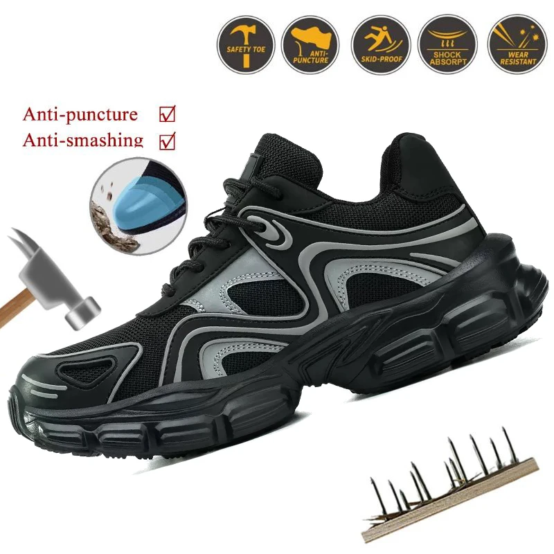 New lightweight comfortable anti-smash anti-puncture lightweight breathable wear-resistant work safety protective shoes
New lightweight comfortable anti-smash anti-puncture lightweight breathable wear-resistant work safety protective shoes