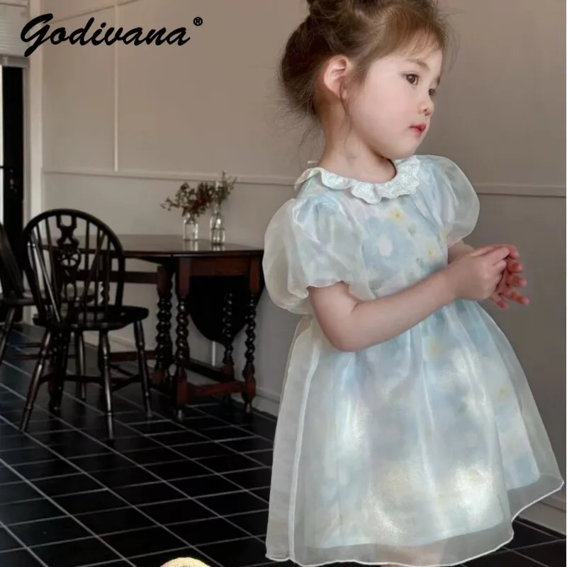 Sweet Baby Girls Summer New 2026 Mesh Floral Princess Dress Toddlers and Young Children Puff Sleeve Lace Collar Casual Dress
Sweet Baby Girls Summer New 2026 Mesh Floral Princess Dress Toddlers and Young Children Puff Sleeve Lace Collar Casual Dress