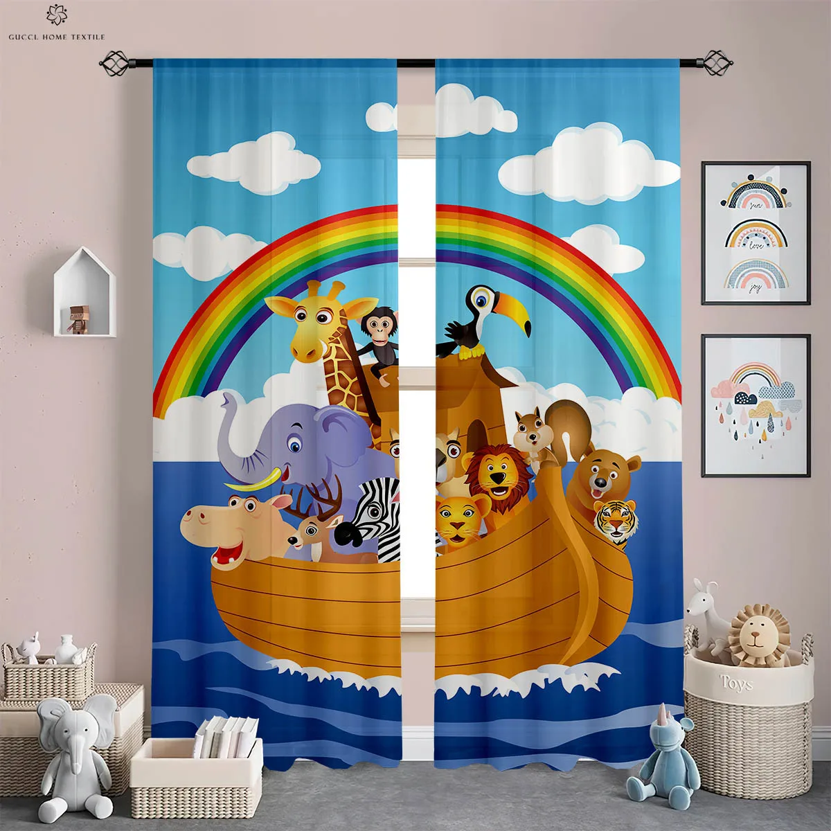 2pcs Cute Cartoon Animal Rainbow 3d Printed Curtains For Kids Room Living Room Study Room Decorative Curtains Machine Washable
2pcs Cute Cartoon Animal Rainbow 3d Printed Curtains For Kids Room Living Room Study Room Decorative Curtains Machine Washable