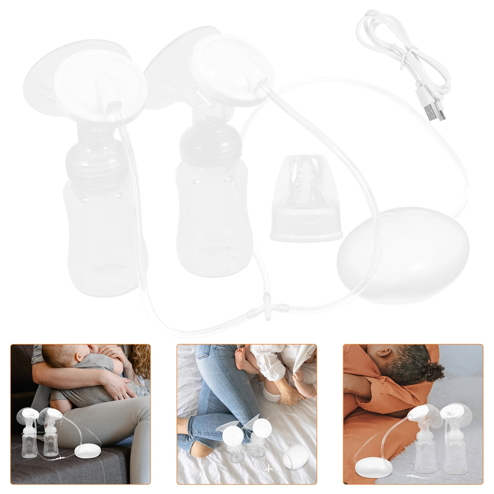 1 set Electric Breast Pump Double Handheld Hands-Free Suction Multi-Level Adjustable Silent Durable Comfortable Maternal for New
1 set Electric Breast Pump Double Handheld Hands-Free Suction Multi-Level Adjustable Silent Durable Comfortable Maternal for New
