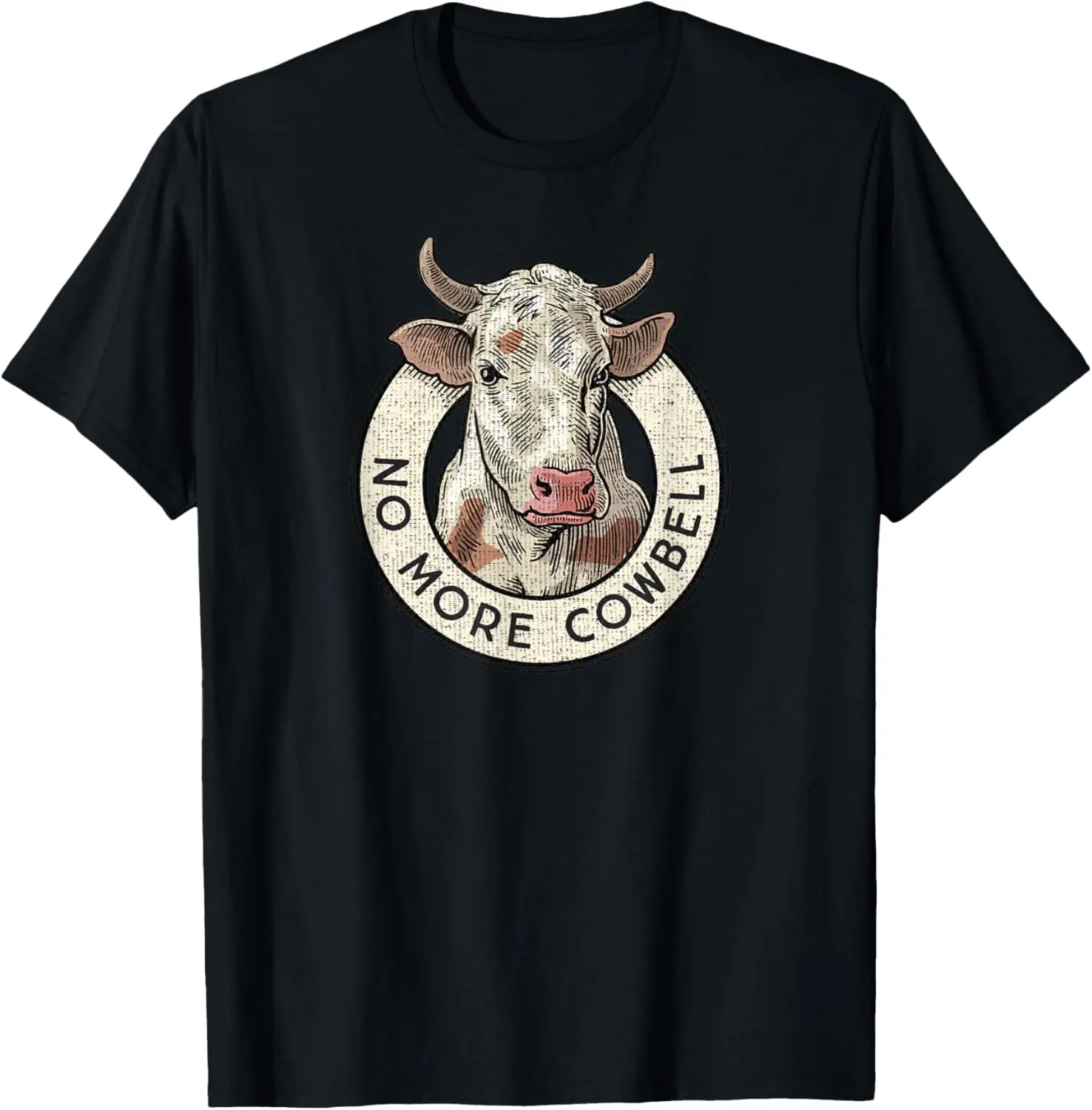 Футболка с забавной коровой No More Cowbell 
Футболка с забавной коровой No More Cowbell