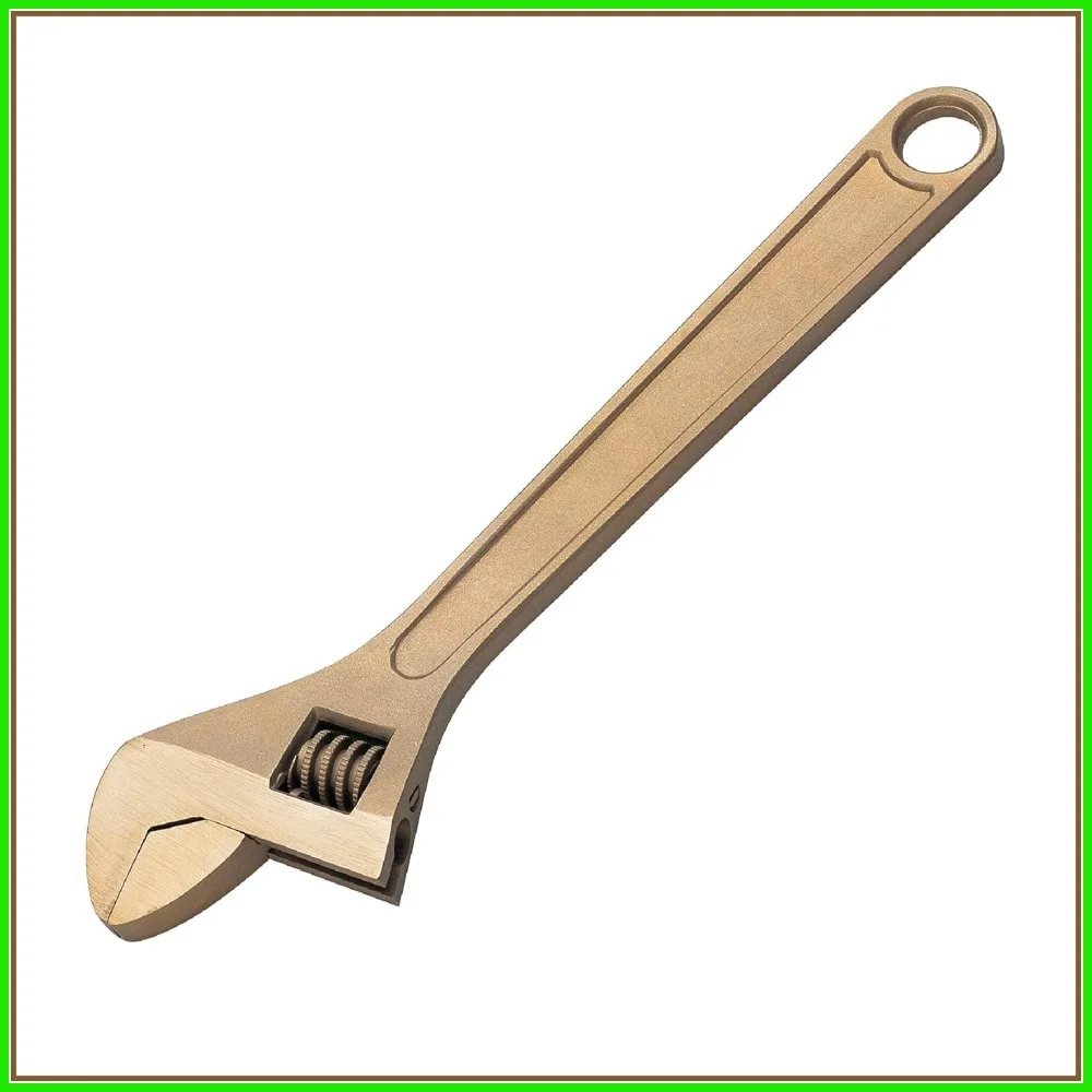 Non-Sparking Adjustable Wrench, 8 inch, Max Socket 15/16 inch, TUV Certified, Aluminum Bronze, Corrosion Resistant EX501-8A
Non-Sparking Adjustable Wrench, 8 inch, Max Socket 15/16 inch, TUV Certified, Aluminum Bronze, Corrosion Resistant EX501-8A
