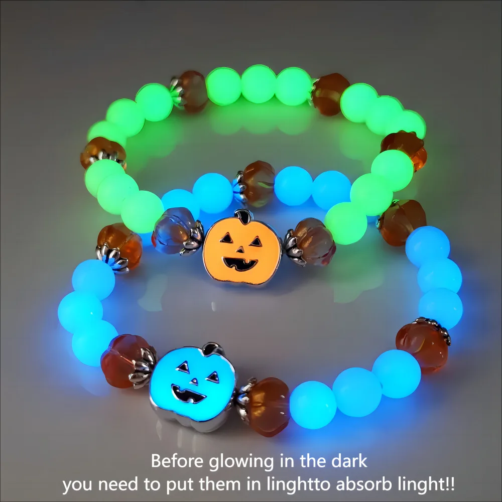 New Green Luminous Bead String Halloween Festival Party Glowing Pumpkin Ghost Face Handmade
New Green Luminous Bead String Halloween Festival Party Glowing Pumpkin Ghost Face Handmade
