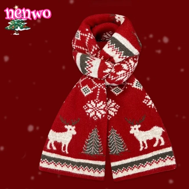 Красная рождественская елка с оленем, вязаный шарф для девочек, теплая зимняя атмосфера, фото, праздничный подарок, шерстяной шарф для женщин
Красная рождественская елка с оленем, вязаный шарф для девочек, теплая зимняя атмосфера, фото, праздничный подарок, шерстяной шарф для женщин