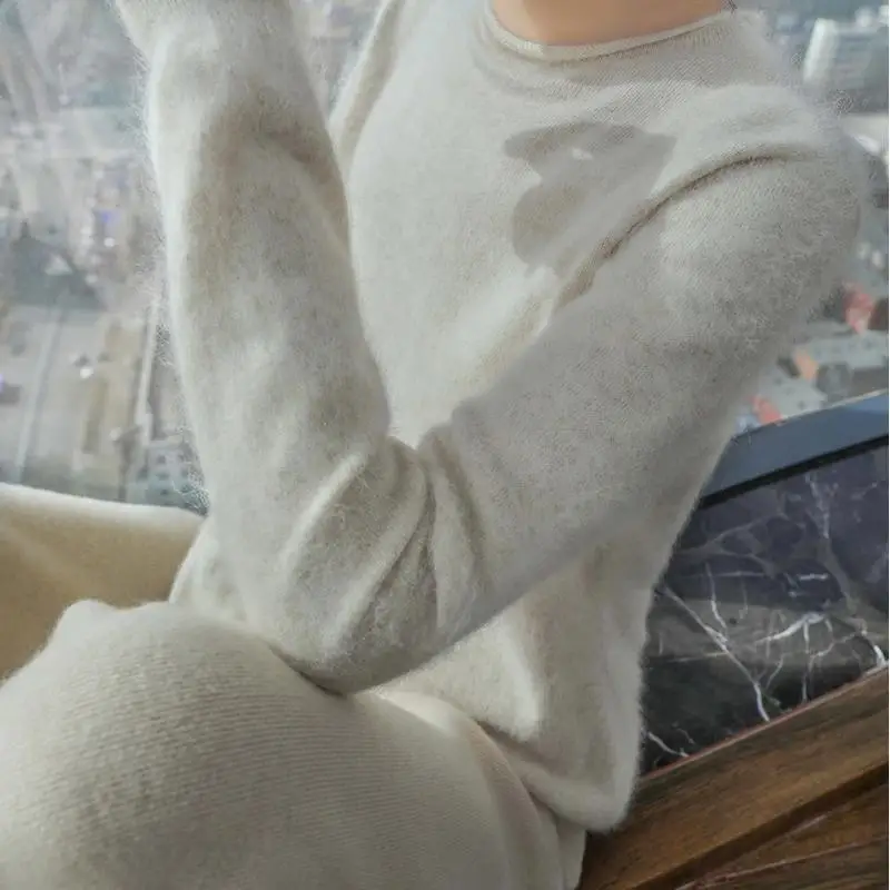 100% Mink Cashmere Knitwear Tops Autumn Winter Soft Warm Mink Cashmere Woman Sweater Curl O-Neck Pullover Fashion Basic Clothing
100% Mink Cashmere Knitwear Tops Autumn Winter Soft Warm Mink Cashmere Woman Sweater Curl O-Neck Pullover Fashion Basic Clothing