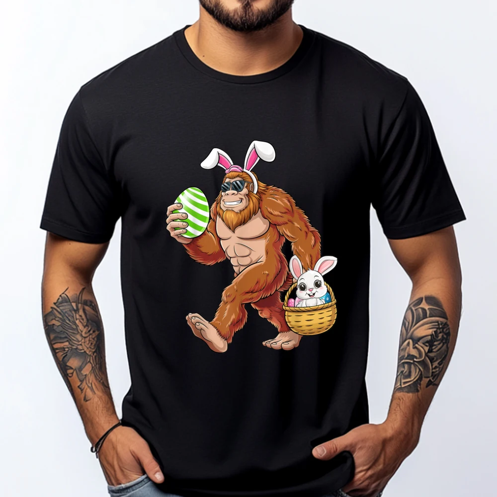 Bigfoot Bunny Funny Easter Day Sasquatch Happy Easter Day Streetwear Men's Clothing Deals Brand T Shirt New Year 
Bigfoot Bunny Funny Easter Day Sasquatch Happy Easter Day Streetwear Men's Clothing Deals Brand T Shirt New Year