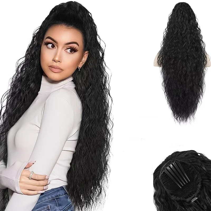 30 Inch Curly Wavy Drawstring Ponytail Extension Synthetic Comb Clip in Ponytail Hair for Women Ponytail Hairpieces Daily Party
30 Inch Curly Wavy Drawstring Ponytail Extension Synthetic Comb Clip in Ponytail Hair for Women Ponytail Hairpieces Daily Party