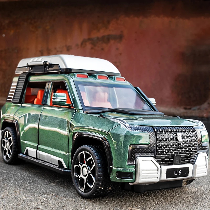 1:24 Look UPAT U8 SUV Alloy Toy Diecast Car Miniature Models Doors Opened Front Wheel Steering Pull Back Sound Light Cars Toys
1:24 Look UPAT U8 SUV Alloy Toy Diecast Car Miniature Models Doors Opened Front Wheel Steering Pull Back Sound Light Cars Toys