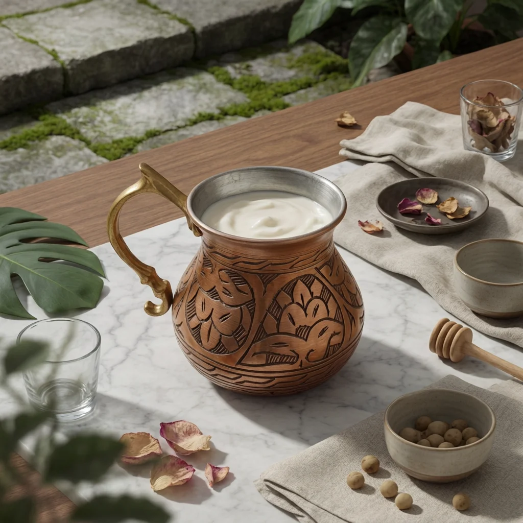Hand-Carved Metal Cup Retro Style Engraved Cup Serving Ware Curved Handle Flared Rim
Hand-Carved Metal Cup Retro Style Engraved Cup Serving Ware Curved Handle Flared Rim