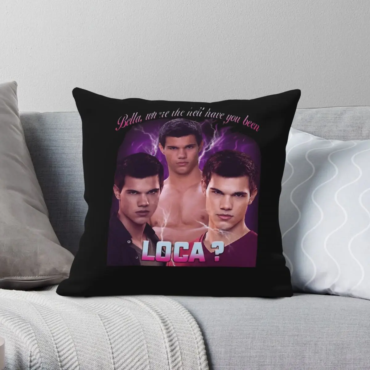 Twilight Jacob Black Bella Loca Pillowcase Polyester Linen Velvet Printed Zip Decor Throw Pillow Case Bed Cushion Cover
Twilight Jacob Black Bella Loca Pillowcase Polyester Linen Velvet Printed Zip Decor Throw Pillow Case Bed Cushion Cover