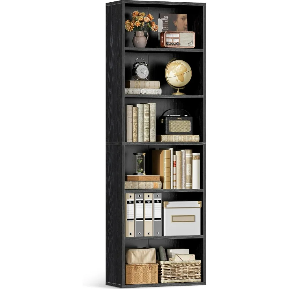 Casaottima 6-Tier Open Bookshelf Floor Standing Display Storage Shelves, Tall Black Bookcase for Living Room Bedroom Home Office
Casaottima 6-Tier Open Bookshelf Floor Standing Display Storage Shelves, Tall Black Bookcase for Living Room Bedroom Home Office
