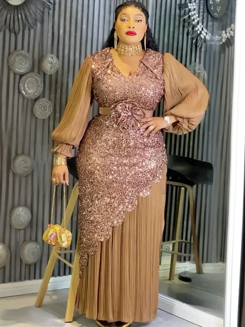 Elegant African Dresses for Women Plus Size Sequin Evening Party Long Dress Dashiki Ankara Outfits Robe African Clothes 2026
Elegant African Dresses for Women Plus Size Sequin Evening Party Long Dress Dashiki Ankara Outfits Robe African Clothes 2026