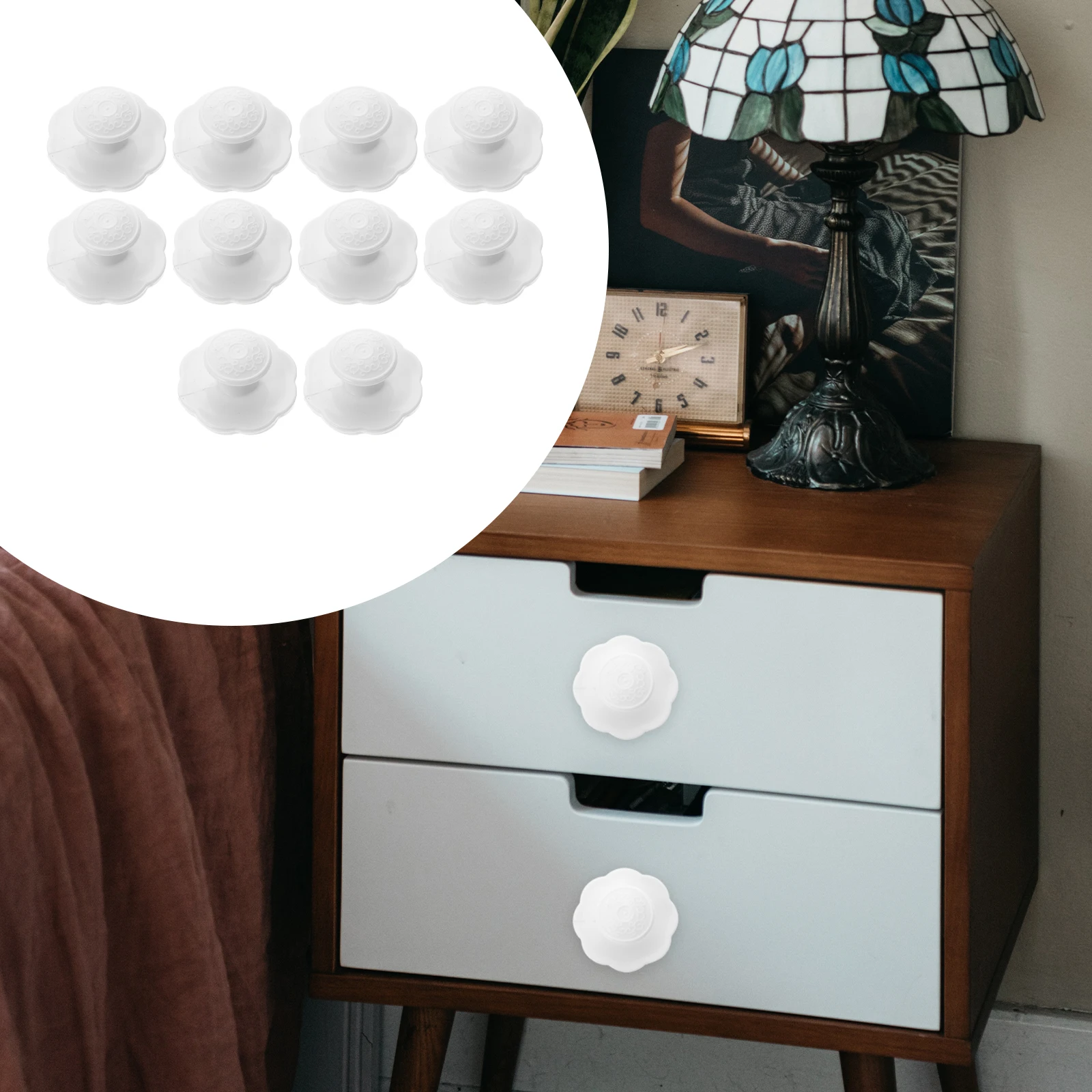 10pcs Adhesive Cabinet Handles No Punching Pull Wardrobe Knobs Drawer Sticky Closet Pulls Wear-Resistant Stick-On Plastic Door
10pcs Adhesive Cabinet Handles No Punching Pull Wardrobe Knobs Drawer Sticky Closet Pulls Wear-Resistant Stick-On Plastic Door