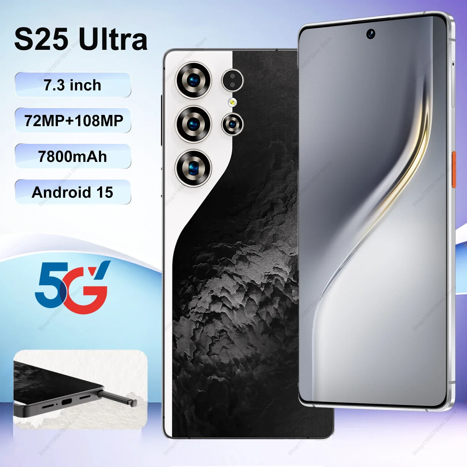 NEW S25 Ultra HOT 2025 original intelligent 5G dual card dual standby Android 14 system global version 8000mAh battery
NEW S25 Ultra HOT 2025 original intelligent 5G dual card dual standby Android 14 system global version 8000mAh battery