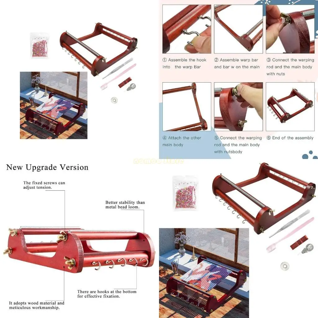 31BF Antique Bead Weaving Machine Vintage DIY Jewelry Making Handcrafted Bead Loom Set for Bracelets Necklaces
31BF Antique Bead Weaving Machine Vintage DIY Jewelry Making Handcrafted Bead Loom Set for Bracelets Necklaces