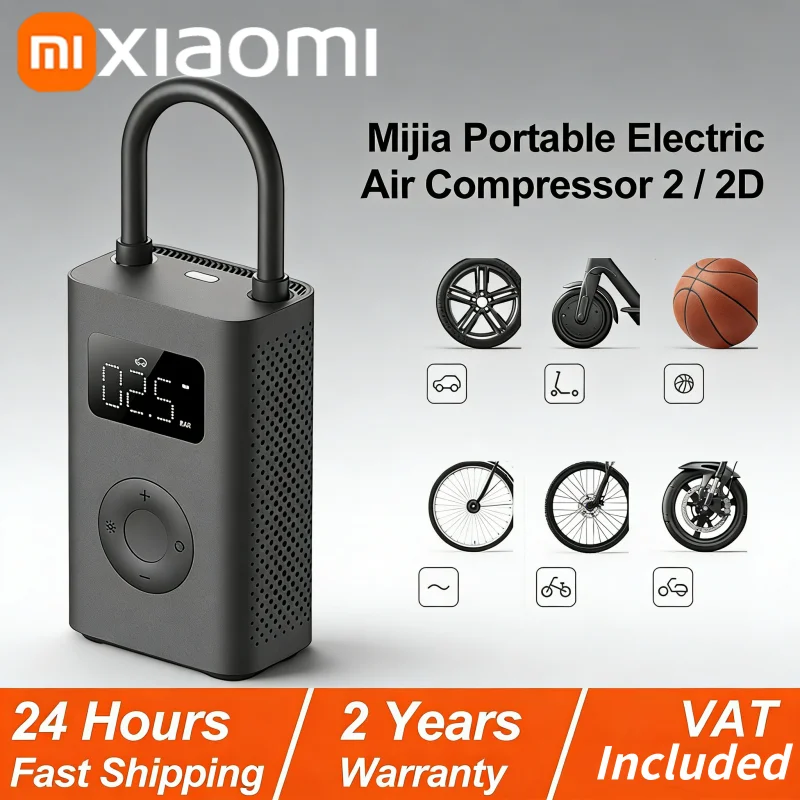 Портативный электрический воздушный компрессор Xiaomi Mijia 2/2D, умный цифровой насос для подкачки шин с функцией измерения давления, многофункциональный электрический воздушный насос 2
Портативный электрический воздушный компрессор Xiaomi Mijia 2/2D, умный цифровой насос для подкачки шин с функцией измерения давления, многофункциональный электрический воздушный насос 2