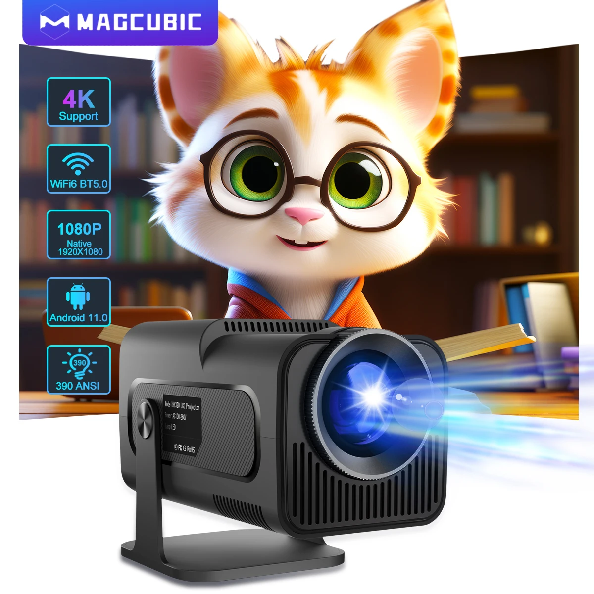 STLF Advanced Magcubic Smart Projector HY320 With Android 11.0 Support Dual Wifi6 H713 BT5.0 Allwinner Flexible Home Cinema With
STLF Advanced Magcubic Smart Projector HY320 With Android 11.0 Support Dual Wifi6 H713 BT5.0 Allwinner Flexible Home Cinema With