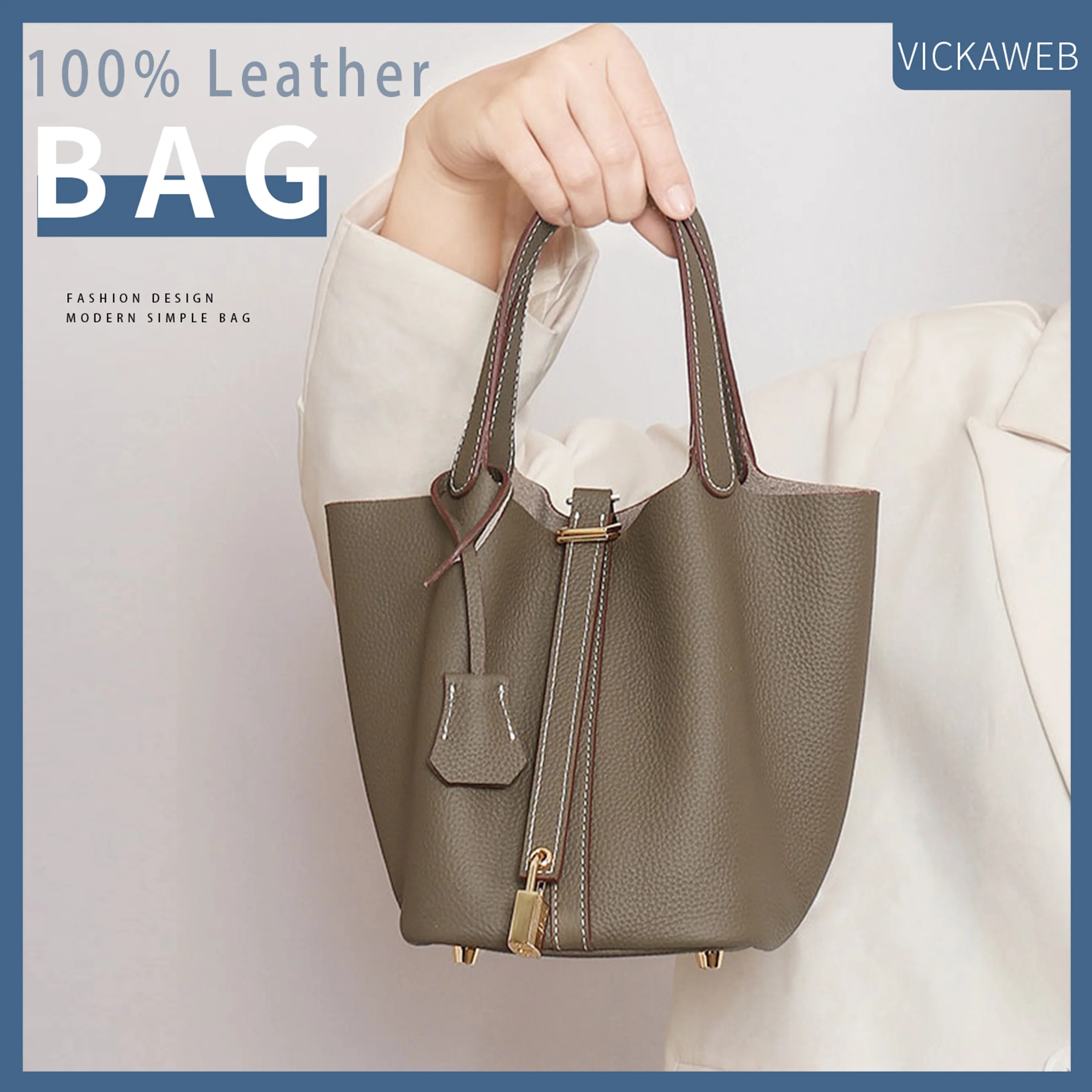 Women Tote Bags 100% Genuine Leather Bucket Female Fashion Solid Designer Shopper Shoulder Handbags Brand Trend Purses
Women Tote Bags 100% Genuine Leather Bucket Female Fashion Solid Designer Shopper Shoulder Handbags Brand Trend Purses