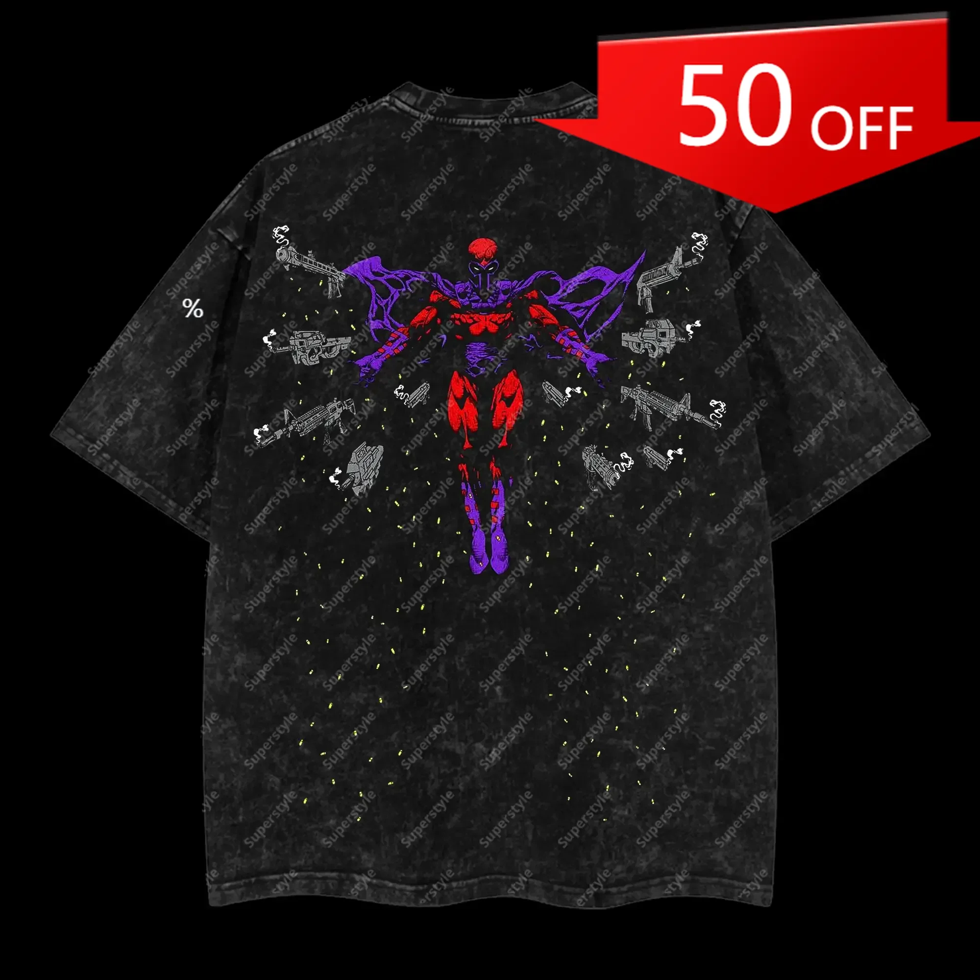 Marvel Superstyle The Mutant Messiah "Master of Magnetism" Magneto MCU Edition Double Printed OversizeAcid Washed Tee TV S
Marvel Superstyle The Mutant Messiah "Master of Magnetism" Magneto MCU Edition Double Printed OversizeAcid Washed Tee TV S