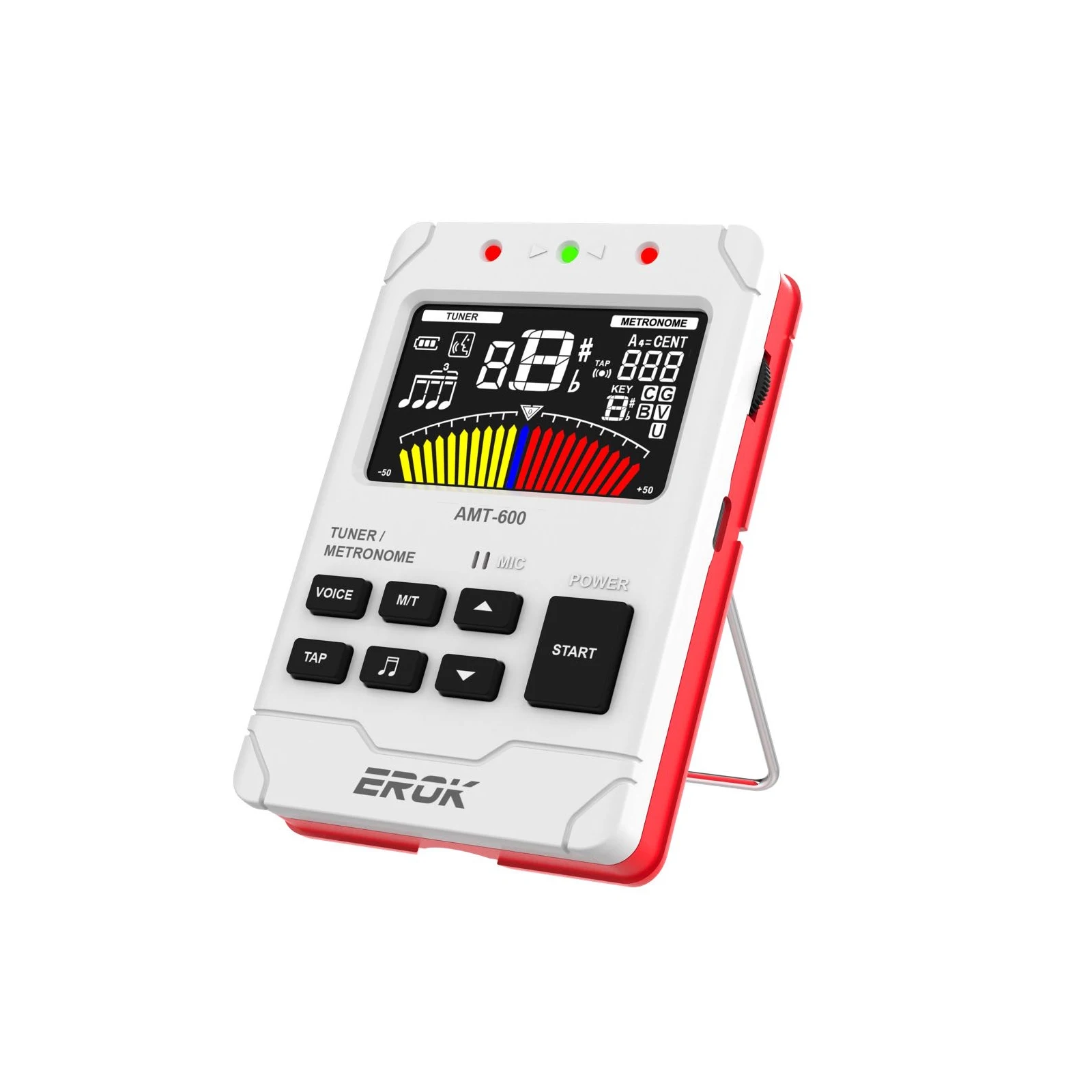 EROK AMT-600 Tuner & Metronome & Tone Generator 3-in-1 Rechargeable 2.5-inch Color LCD Guitar Tuner Electronic Metronome
EROK AMT-600 Tuner & Metronome & Tone Generator 3-in-1 Rechargeable 2.5-inch Color LCD Guitar Tuner Electronic Metronome