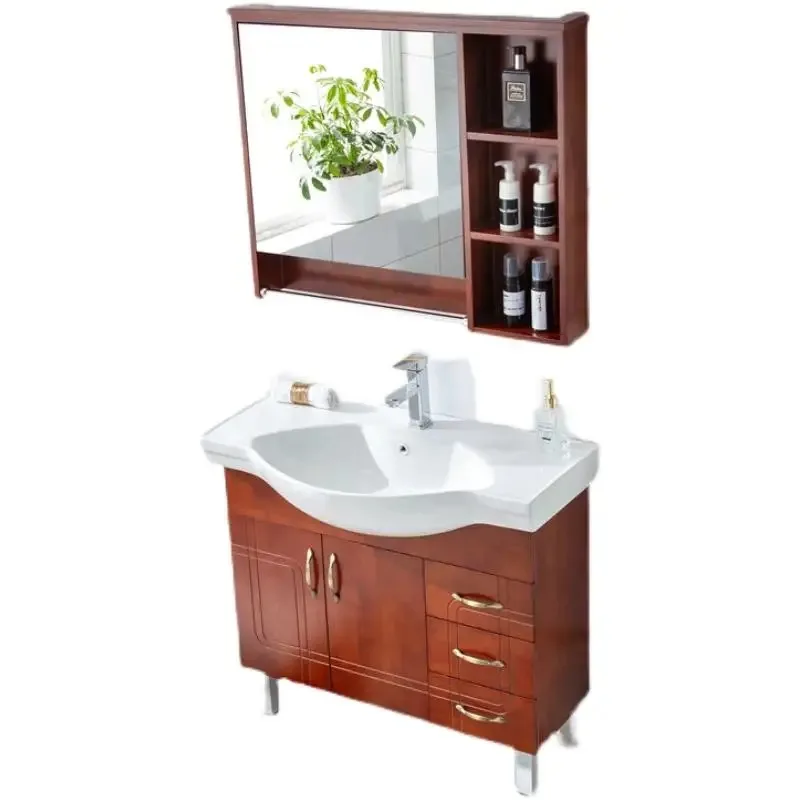 Big belly washbasin cabinet combination Chinese oak bathroom cabinet floor solid wood small apartment washbasin cabinet
Big belly washbasin cabinet combination Chinese oak bathroom cabinet floor solid wood small apartment washbasin cabinet