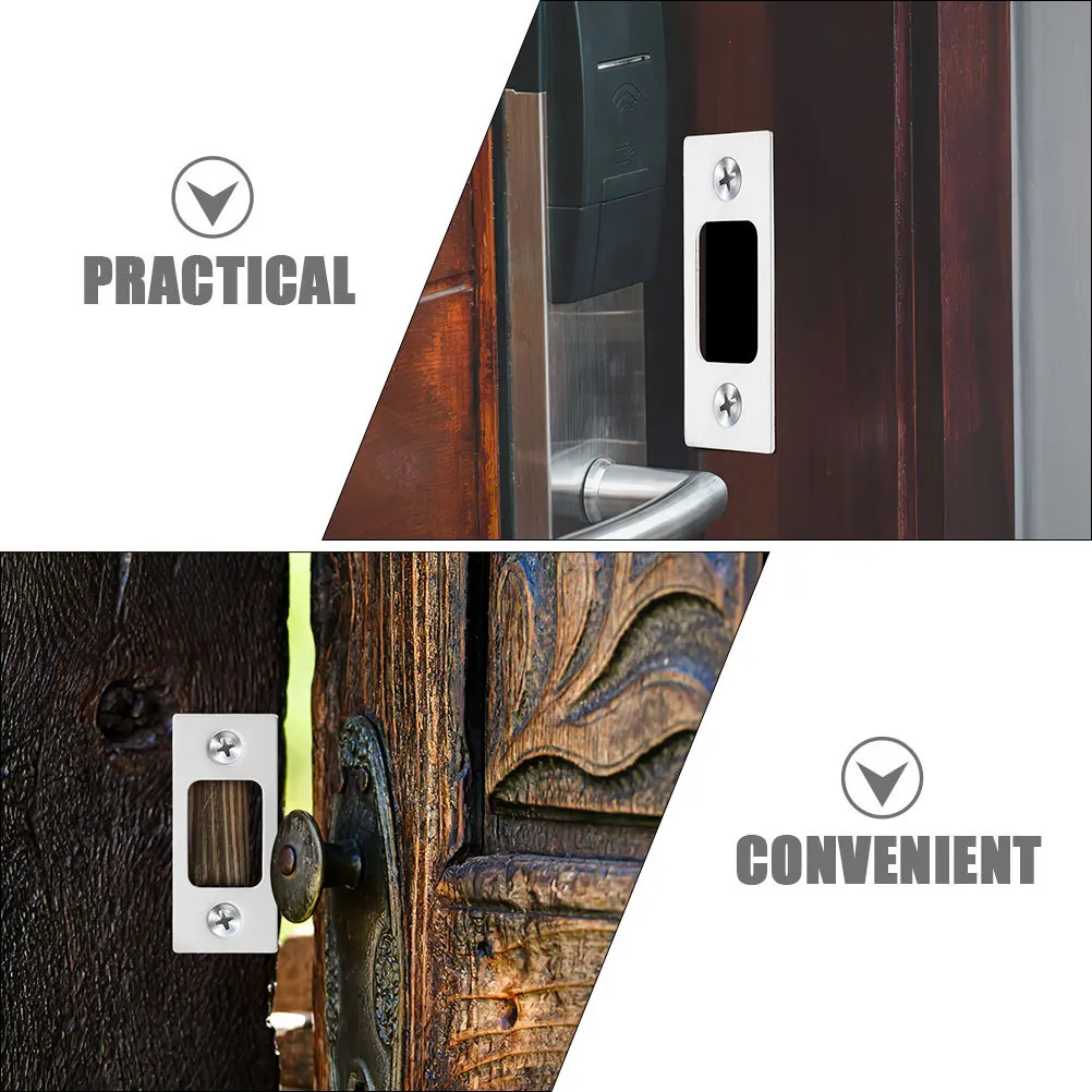 4Pcs Deadbolt Strike Plates Stainless Steel Door Reinforcement Cover Plate Repair Kit Door Hole Filler Exterior
4Pcs Deadbolt Strike Plates Stainless Steel Door Reinforcement Cover Plate Repair Kit Door Hole Filler Exterior
