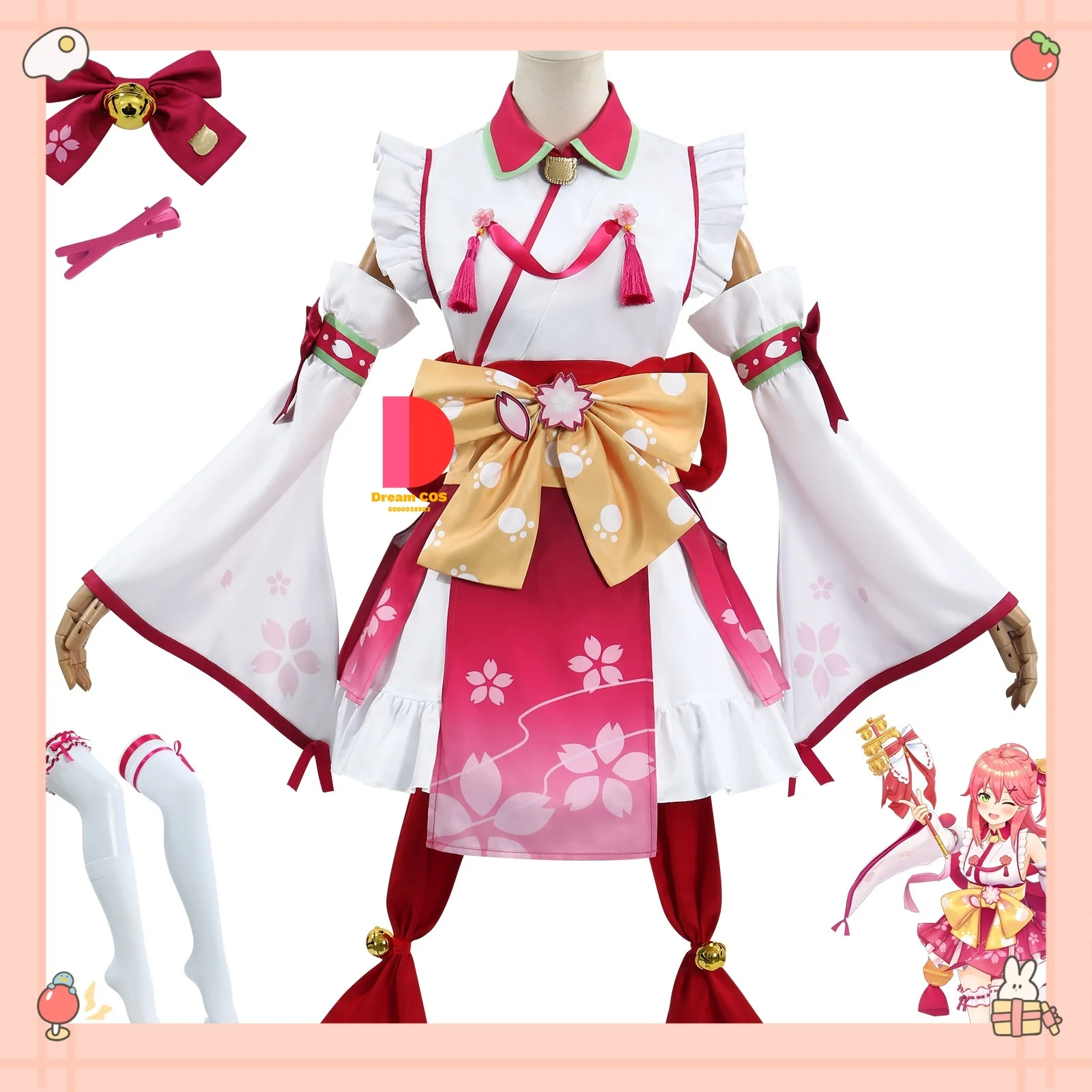 Sakura Miiko Virtual Idol Hot Sale Cosplay Costume Wig Accessories VTuber Performance Halloween Christmas Party Carnival Uniform
Sakura Miiko Virtual Idol Hot Sale Cosplay Costume Wig Accessories VTuber Performance Halloween Christmas Party Carnival Uniform