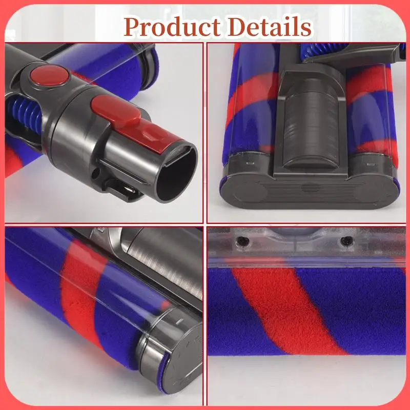 AA89-Двойная роликовая щетка для Dyson V7 V8 V10 V11 V15, насадка для пола, электрическая щетка со светодиодной подсветкой для твердых полов
AA89-Двойная роликовая щетка для Dyson V7 V8 V10 V11 V15, насадка для пола, электрическая щетка со светодиодной подсветкой для твердых полов