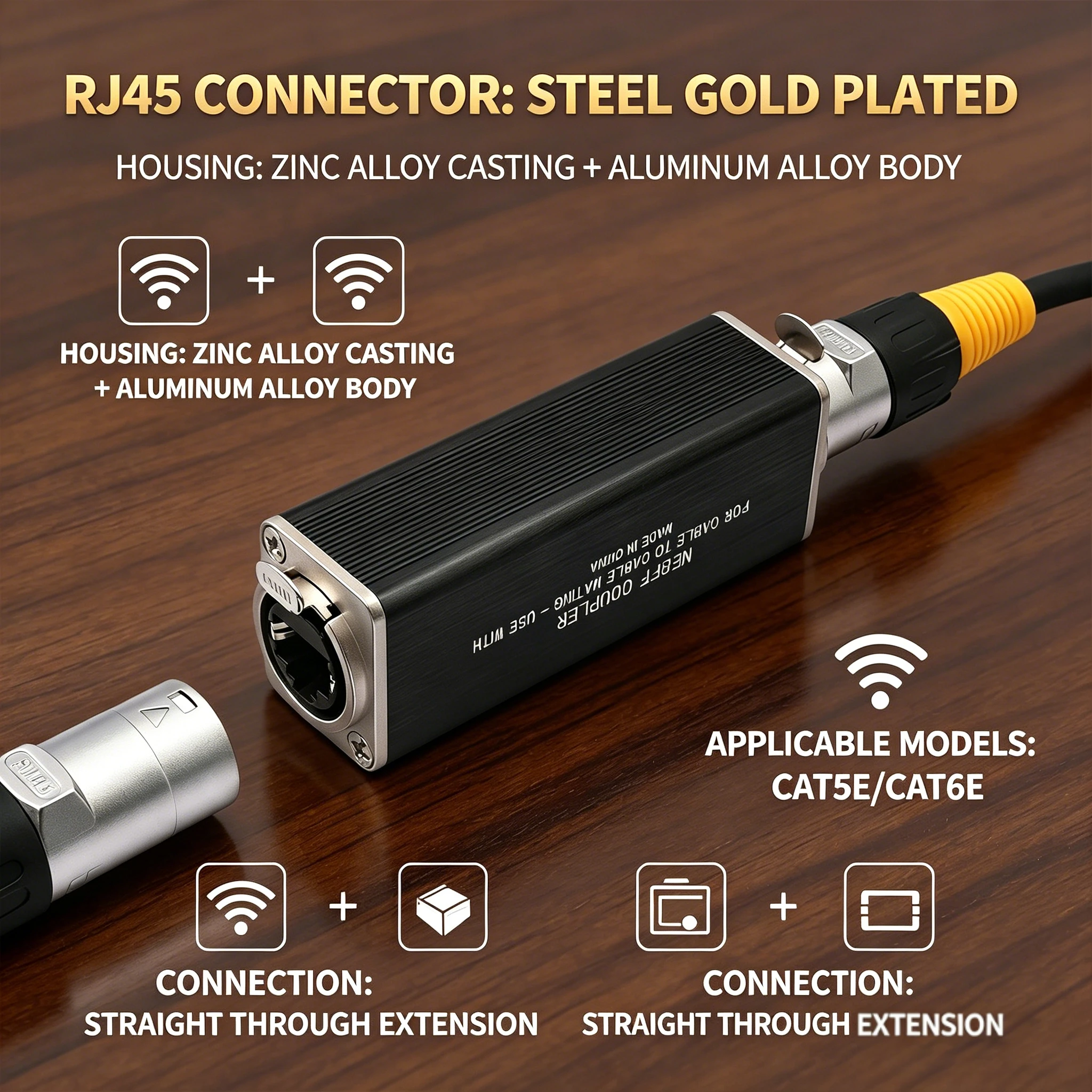 RJ45 Female To Female Ethercon Coupler with Recognized Spring Locking System Straight Connector for Cable Extensions
RJ45 Female To Female Ethercon Coupler with Recognized Spring Locking System Straight Connector for Cable Extensions